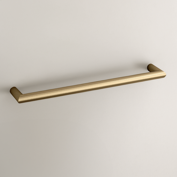 Thermogroup Round Single Bar Heated Towel Rail Brushed Brass