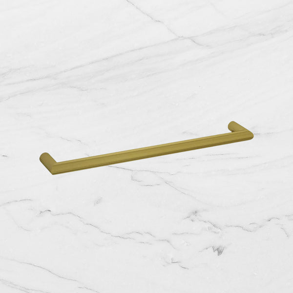 Thermogroup Round Single Bar Heated Towel Rail Brushed Gold