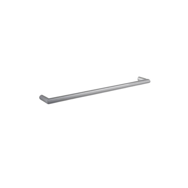 Thermogroup Round Single Bar Heated Towel Rail Brushed Stainless Steel