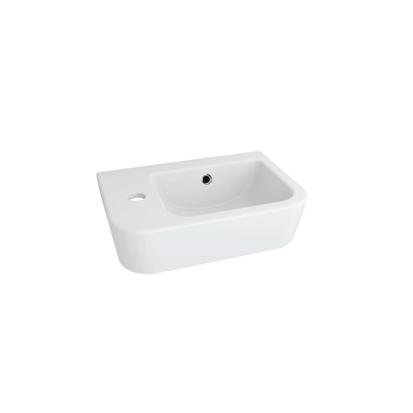Oliveri Dublin Compact Wall Hung Basin With Tap Landing Left White