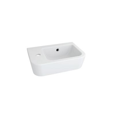 Oliveri Dublin Compact Wall Hung Basin With Tap Landing Left White