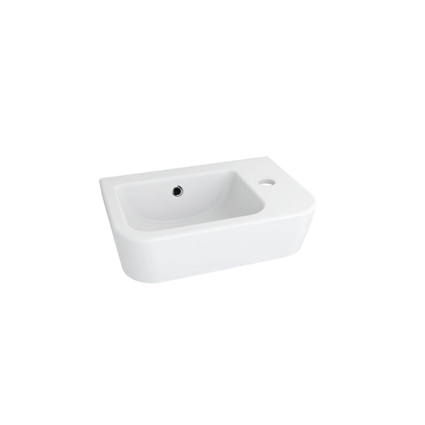 Oliveri Dublin Compact Wall Hung Basin With Tap Landing Right White