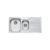 Oliveri Diaz 1 And 1/2 Bowl Sink With Right Drainboard Stainless Steel