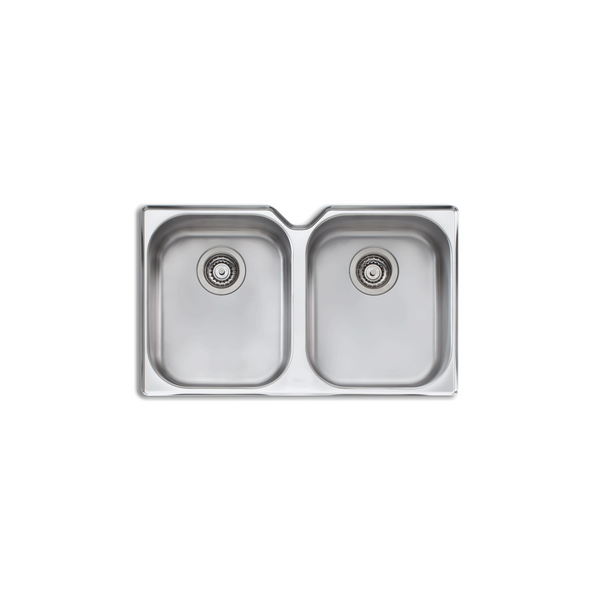 Oliveri Diaz Double Bowl Undermount Sink Stainless Steel