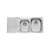 Oliveri Diaz 1 And 3/4 Bowl Sink With Left Drainboard Stainless Steel