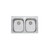Oliveri Diaz Double Bowl Universal Sink Stainless Steel