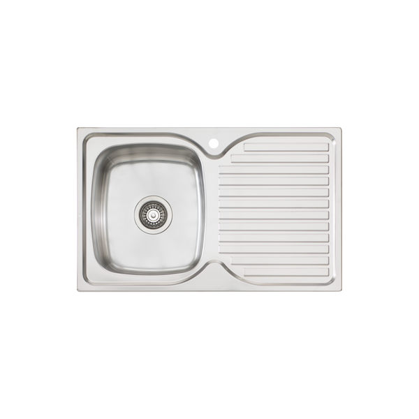 Oliveri Endeavour Single Bowl Sink With Right Drainboard Stainless Steel
