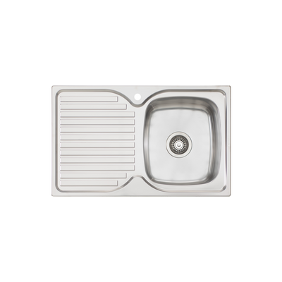 Oliveri Endeavour Single Bowl Sink With Left Drainboard Stainless Steel