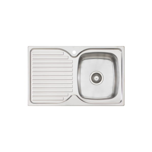 Oliveri Endeavour Single Bowl Sink With Left Drainboard Stainless Steel