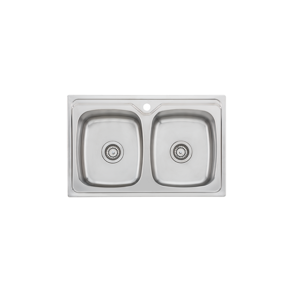 Oliveri Endeavour Double Bowl Universal Sink Stainless Steel