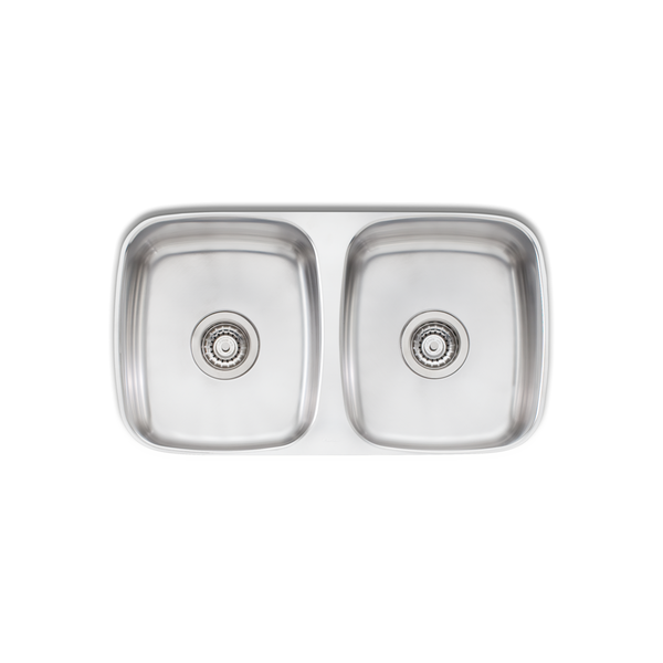 Oliveri Endeavour Double Bowl Undermount Sink Stainless Steel