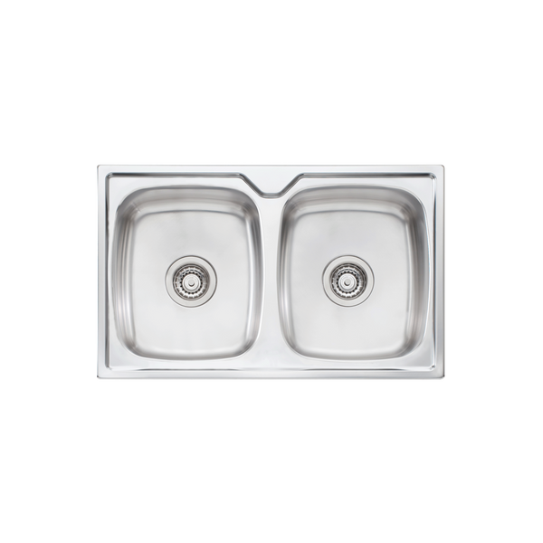 Oliveri Endeavour Double Bowl Topmount Sink Stainless Steel
