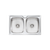 Oliveri Endeavour Double Bowl Topmount Sink Stainless Steel