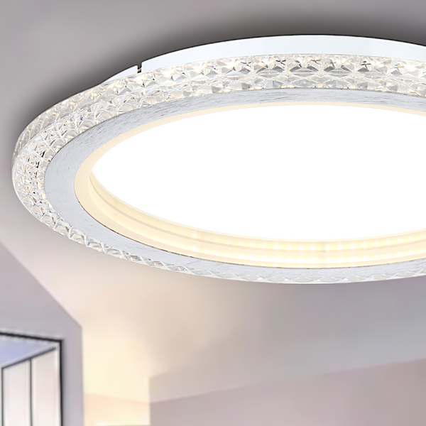 Telbix Elie 40 24W Led Oyster 3CCT Dim Chrome