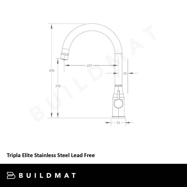 Puretec Tripla Elite Gunmetal Stainless Steel Lead Free