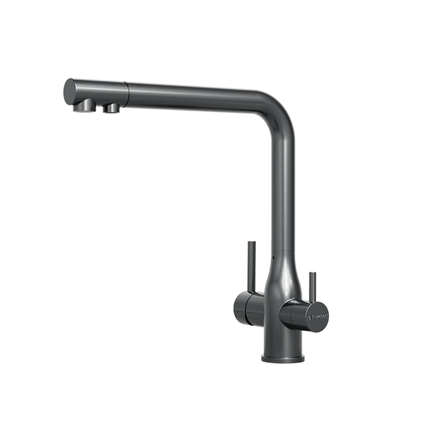 Puretec Tripla Elite Square Three-Way Mixer Brushed Gunmetal
