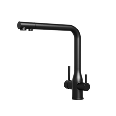 Puretec Tripla Elite Square Three-Way Mixer Matte Black Lead Free