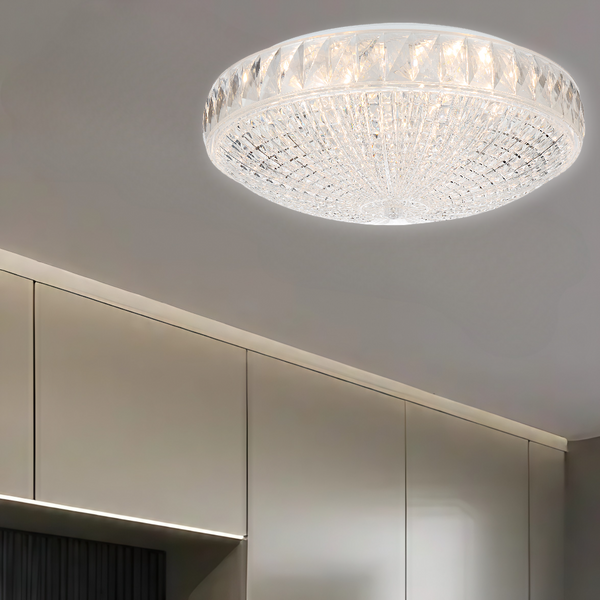 Telbix Elsee 40 32W Led Oyster 3CCT Dim Clear