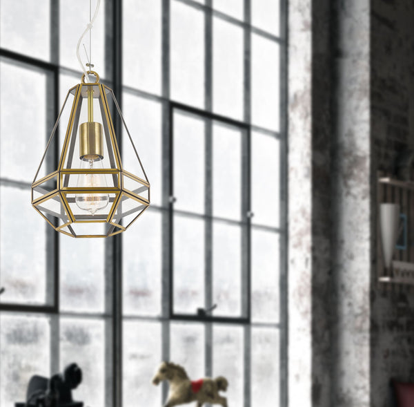 Telbix Espada 20 Pendant Antique Brass