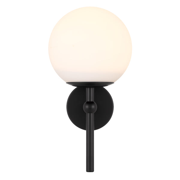 Telbix Eterna 1 Light Wall Lamp Black Opal Matt