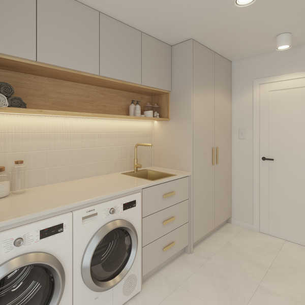 Alma Evelyn 380x500 Single Bowl Tap Landing Sink Brushed Brass Gold