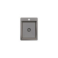 Alma Evelyn 380x500 Single Bowl Tap Landing Sink Brushed Gunmetal