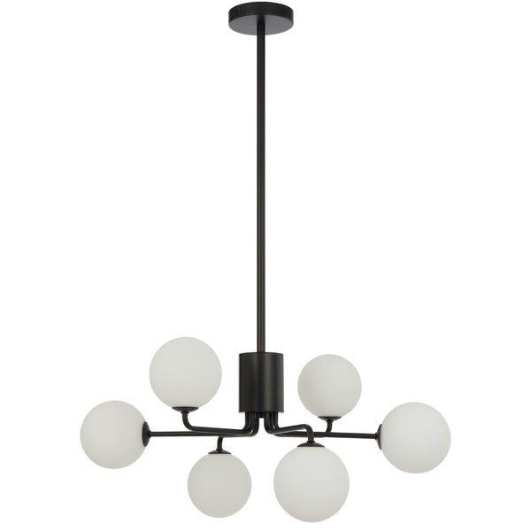 Telbix Felton 6 Light Pendant Black Opal Matt