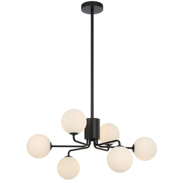 Telbix Felton 6 Light Pendant Black Opal Matt