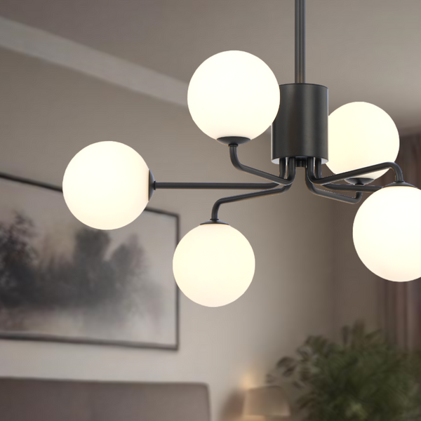 Telbix Felton 6 Light Pendant Black Opal Matt