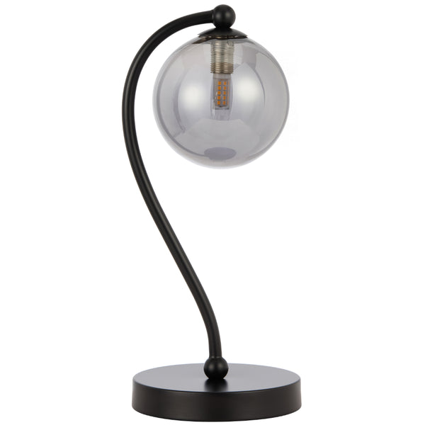 Telbix Felton Table Lamp Black Smoke