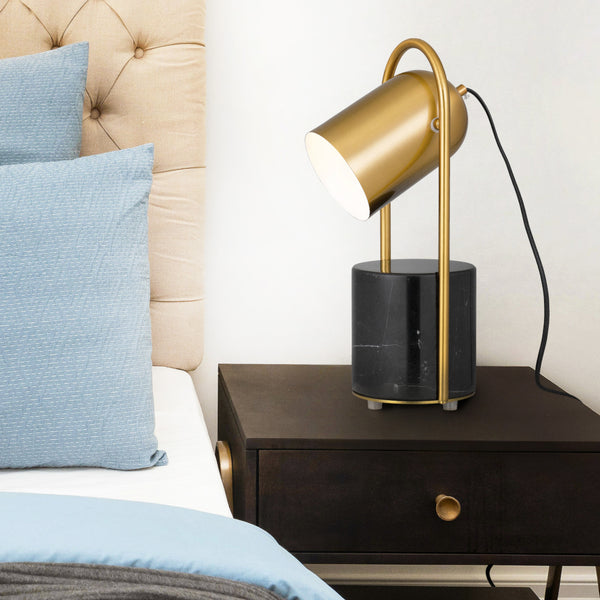 Telbix Fidel Table Lamp Black Antique Gold