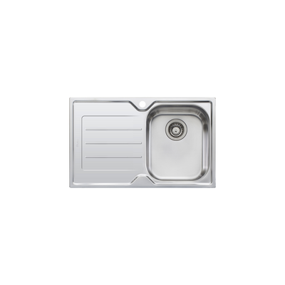 Oliveri Flinders Single Bowl Sink With Left Drainboard and Taphole Stainless Steel