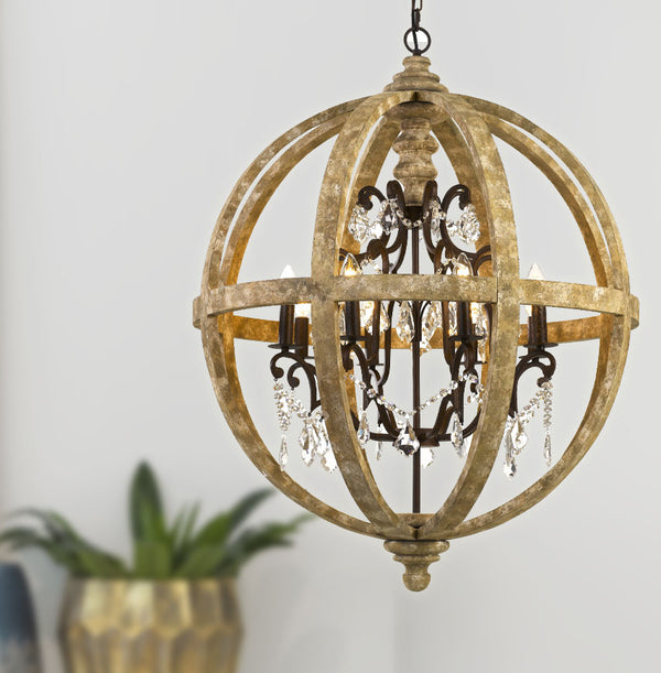 Telbix Florin 8 Pendant Wood