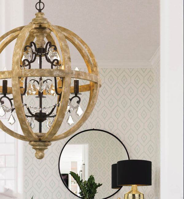 Telbix Florin 5 Pendant Wood