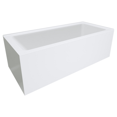 Fienza Sentor Left Hand Acrylic Corner Bath 1650mm with Overflow White