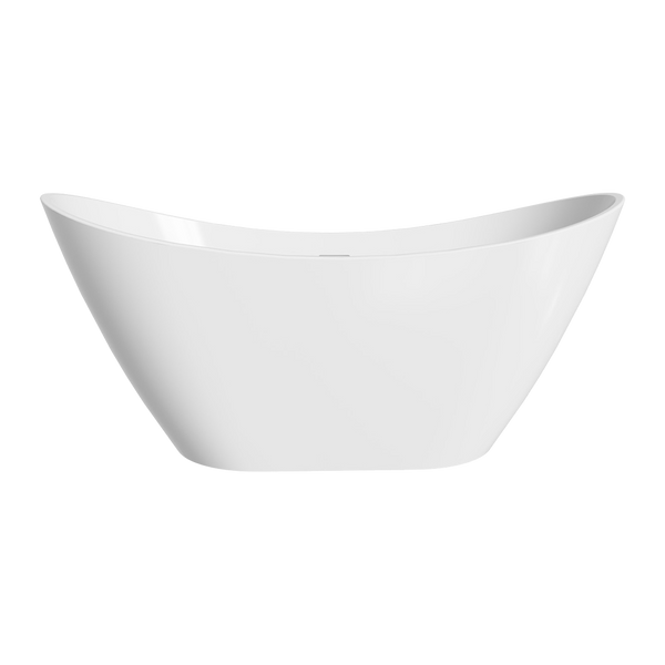 Fienza Paola Freestanding Acrylic Bath 1500mm with Overflow Gloss White