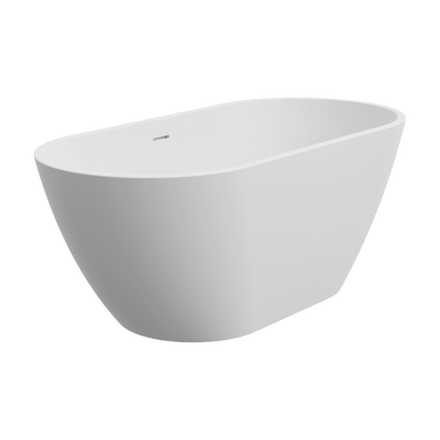 Fienza Koko Freestanding Acrylic Bath 1500mm Overflow Matte White