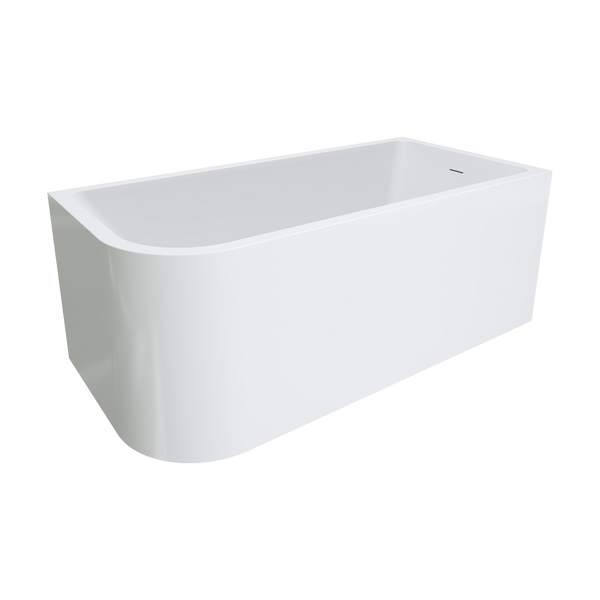 Fienza Hustle Left-Hand Multi-Fit Acrylic Bath with Overflow 1500mm White