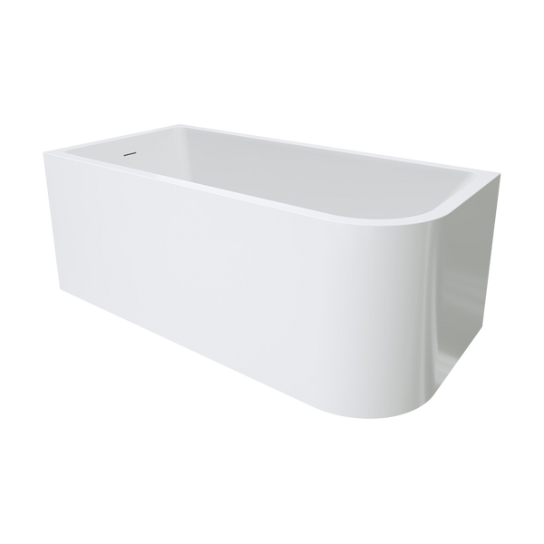 Fienza Hustle Right-Hand Multi-Fit Acrylic Bath with Overflow 1500mm White