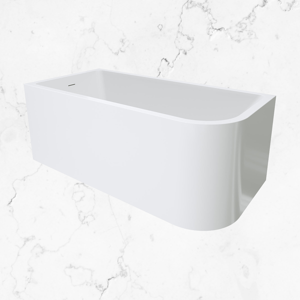 Fienza Hustle Right-Hand Multi-Fit Acrylic Bath with Overflow 1500mm White