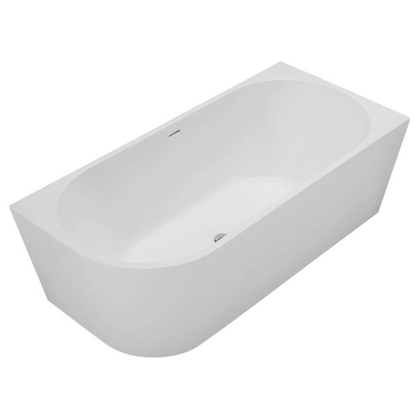 Fienza Isabella Left Hand Acrylic Corner Bath 1700mm with Overflow Matte White
