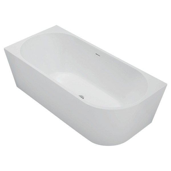 Fienza Isabella Right Hand Acrylic Corner Bath 1700mm with Overflow Matte White