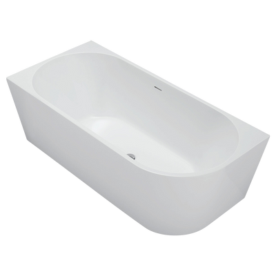 Fienza Isabella Right Hand Acrylic Corner Bath 1700mm with Overflow Gloss White