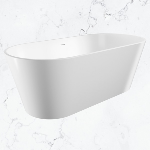 Fienza Austin Freestanding Acrylic Bath 1700mm with Overflow Gloss White