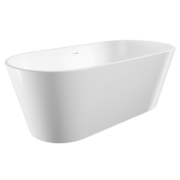Fienza Austin Freestanding Acrylic Bath 1700mm with Overflow Gloss White