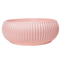 Alma Freya Matte Pink Fluted Ceramic Basin