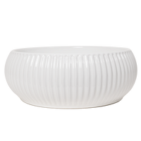 Alma Freya Gloss White Fluted Ceramic Basin