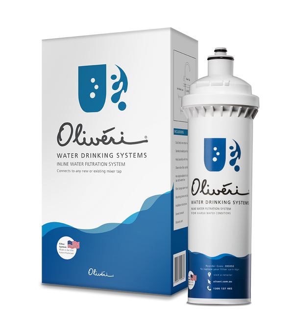 Oliveri Inline Water Filtration System For Harsh Water Use White