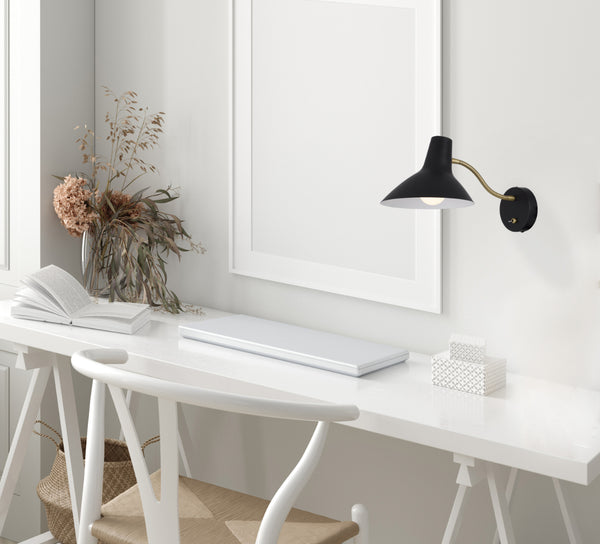 Telbix Farbon Short Wall Light Black