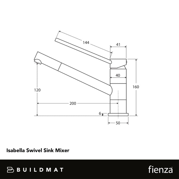 Fienza Isabella Care Swivel Sink Mixer Chrome